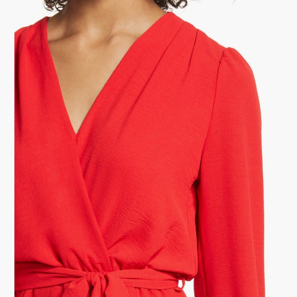 Red Ruffled Jumpsuit - Picture 7 of 9